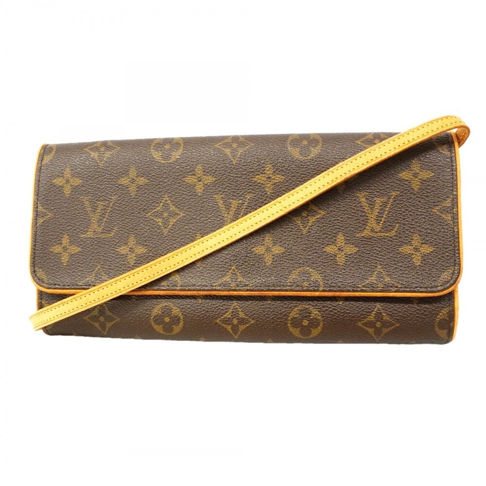 LOUIS VUITTON Authentic Brown Monogram Pochette Shoulder Bag